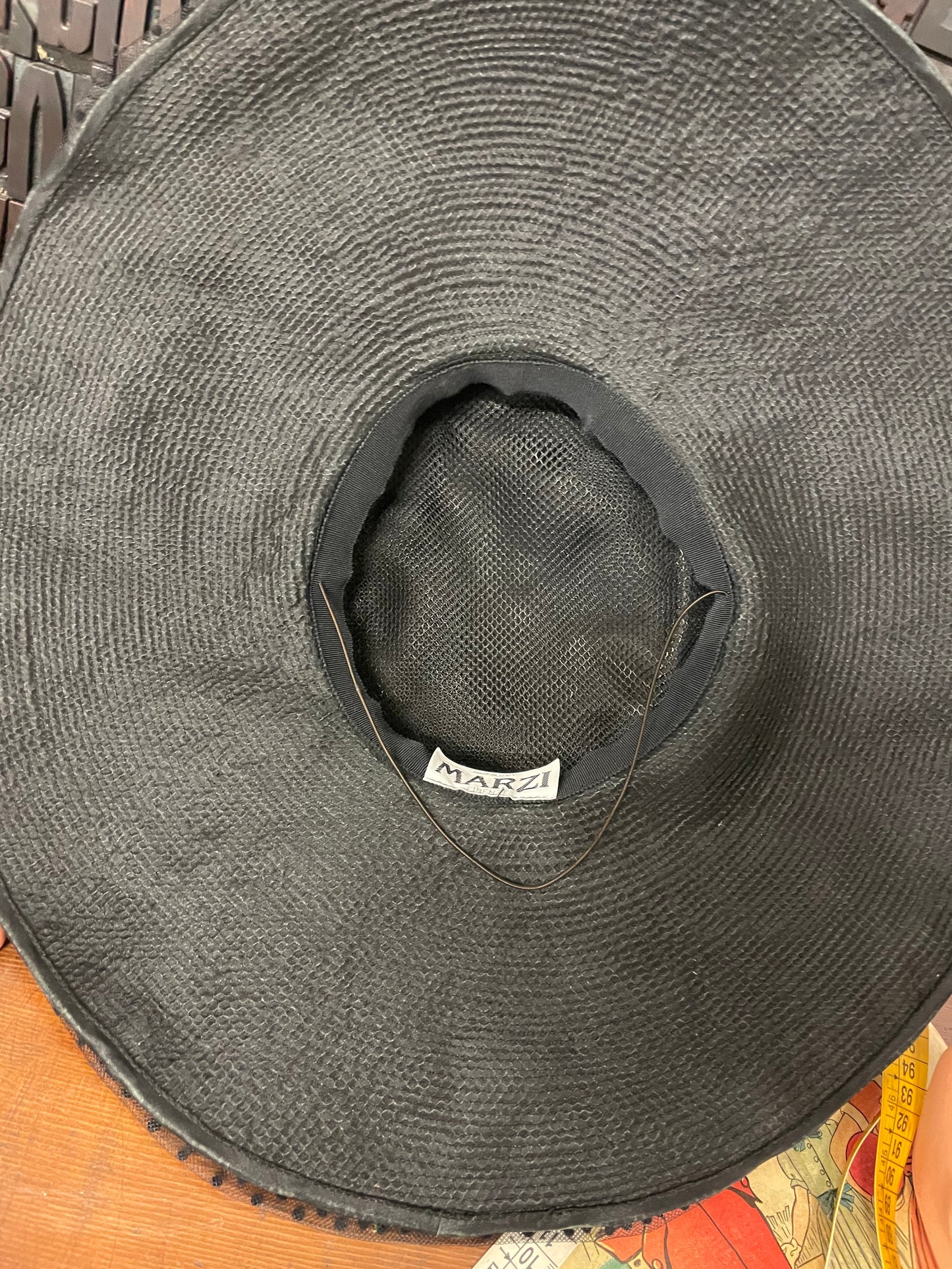 Cappello “Marzi” nero modello anni 50