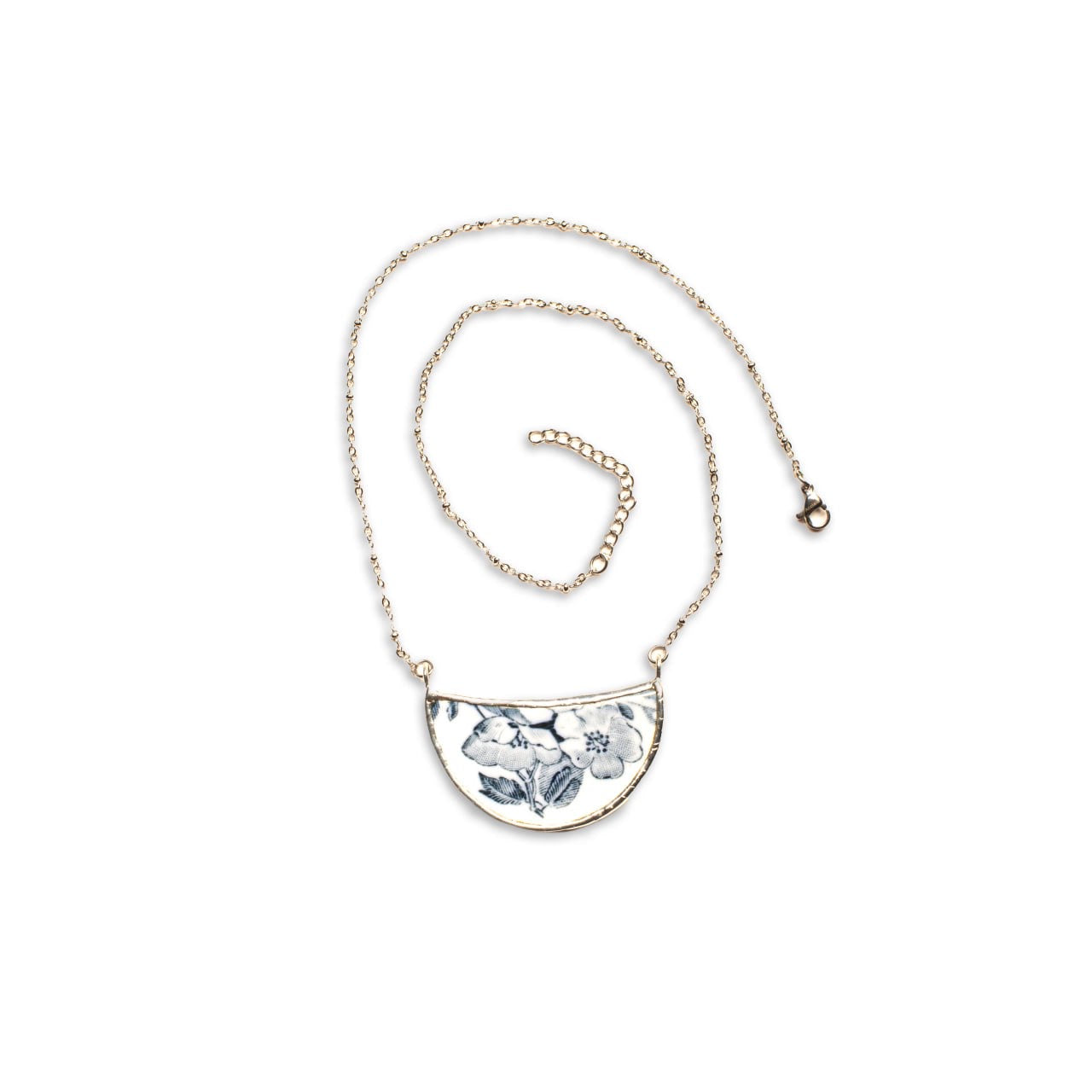 Collana con ciondolo rose blu fine 800