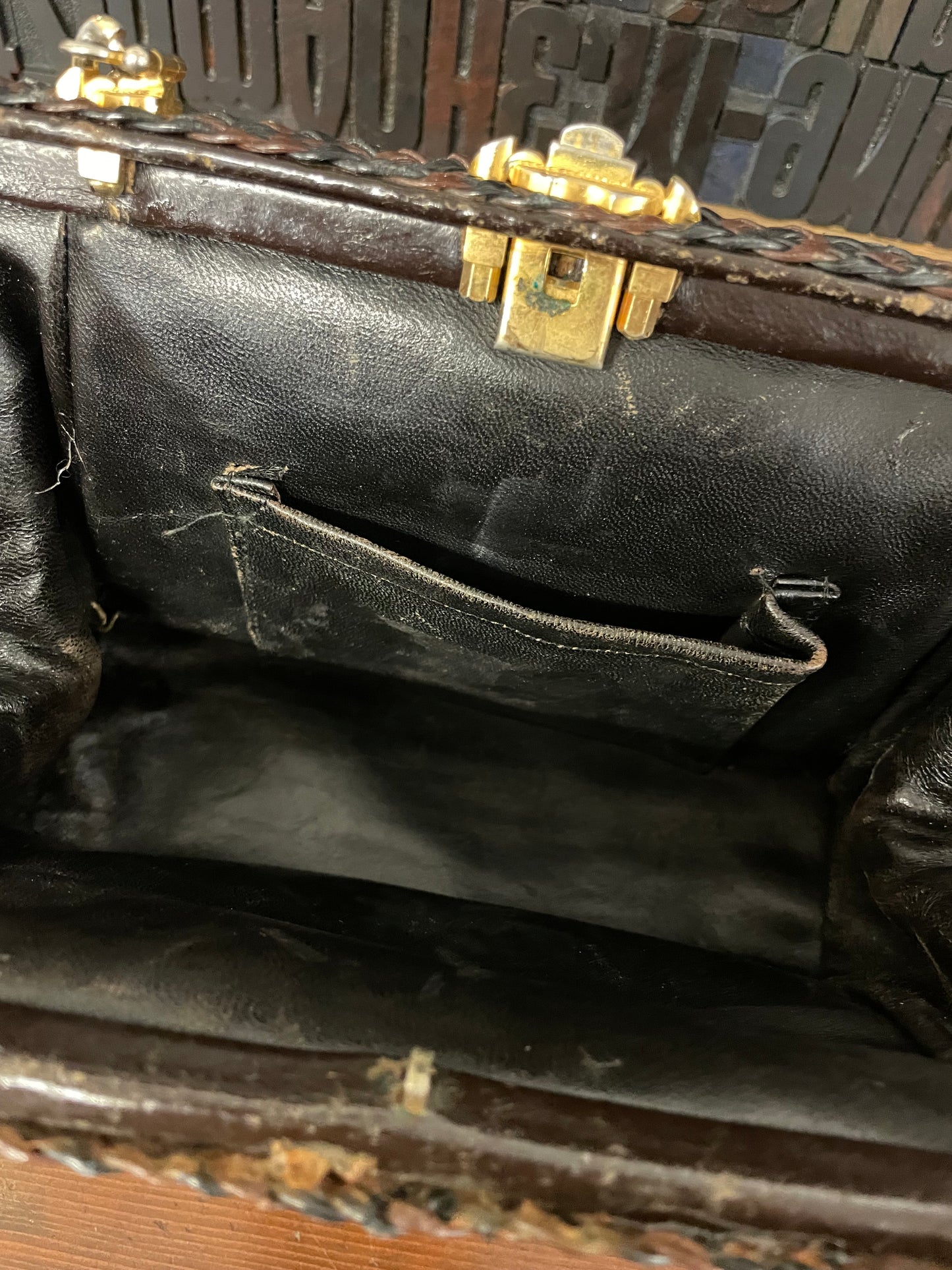 Borsetta elegante in pelle anni 60