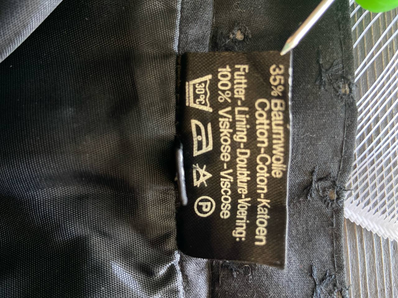 Gonna nera 100% cotone, tg 38 - 80s