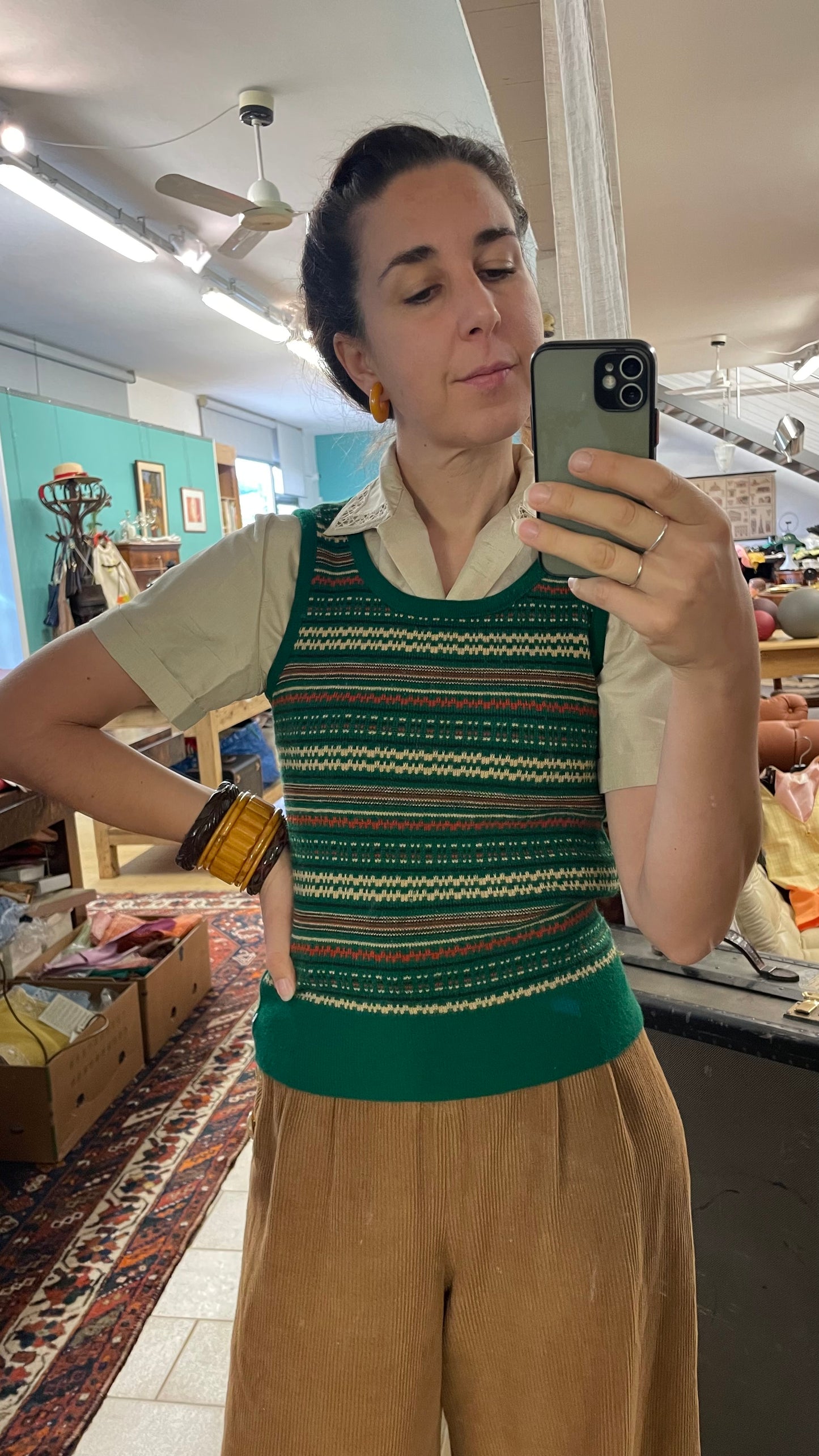 Gilet anni 70 a maglia