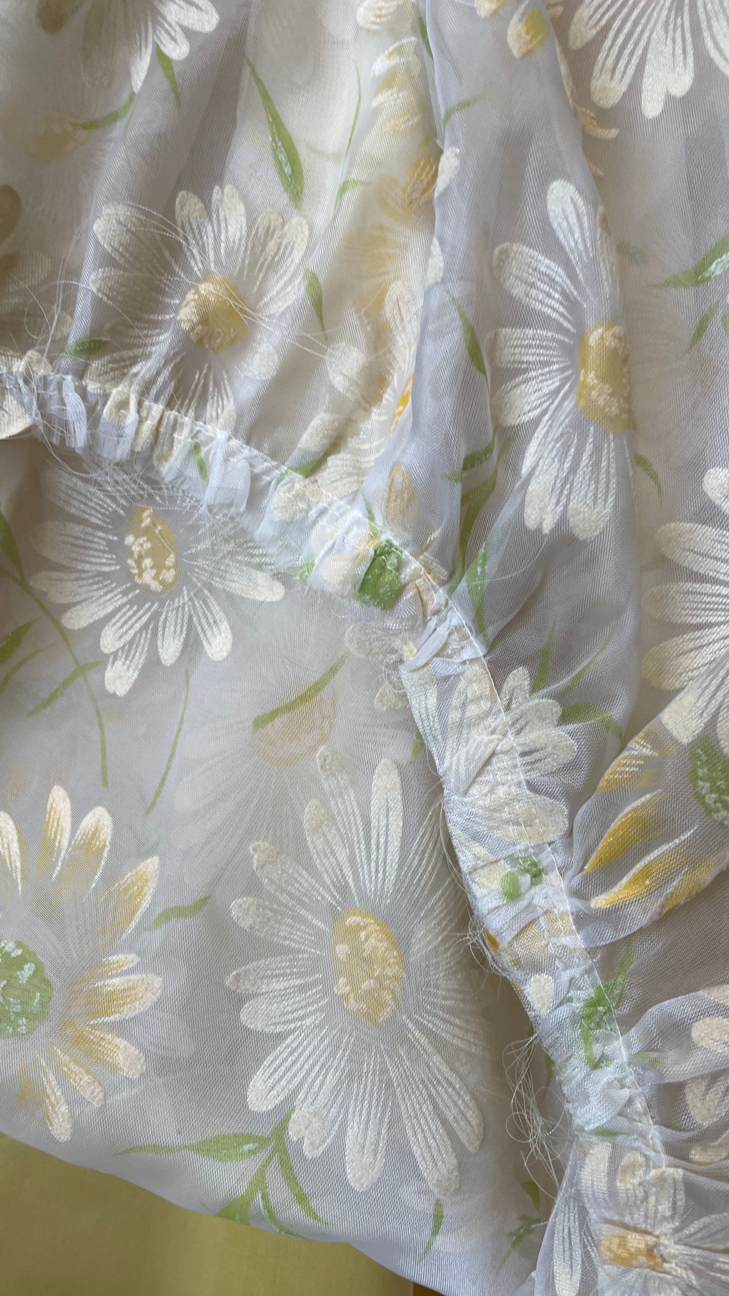 Gonna anni 70 in tulle con margherite