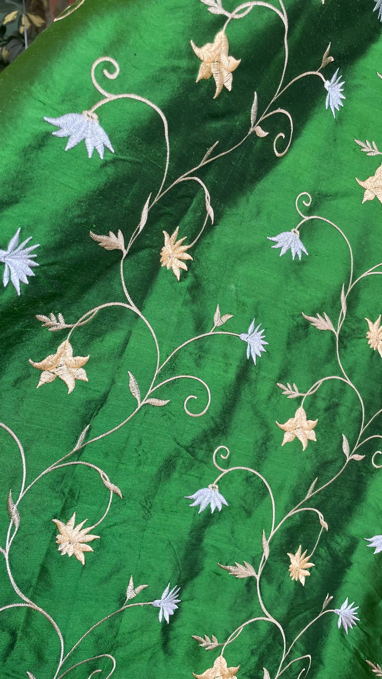 Gonna vintage in shantung verde sartoriale - tg.46/48