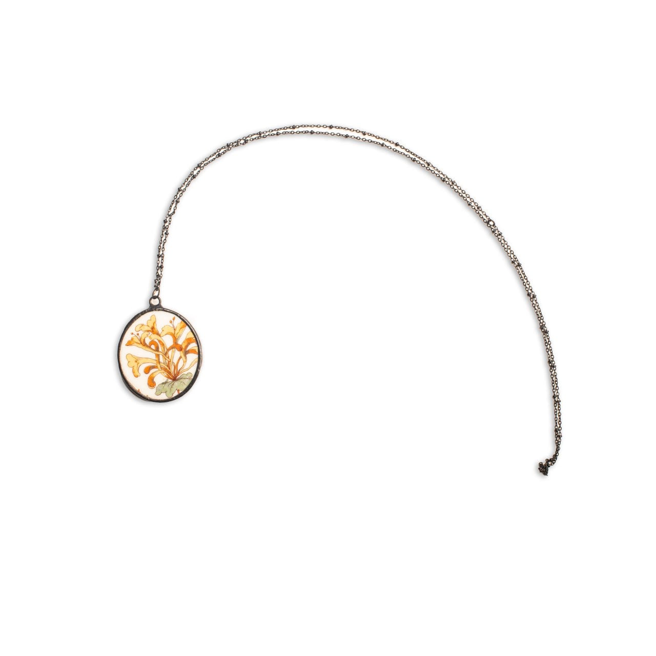 Collana con crisantemi gialli - ArtNouveau