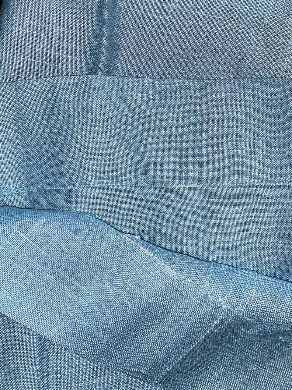 Abito smanicato in lino sartoriale - ricamato a mano - anni 60