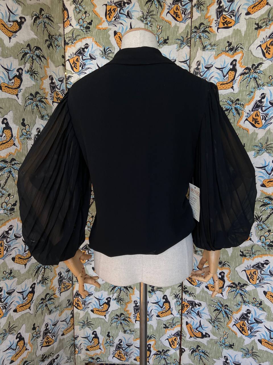 Blusa anni 60 con colletto BonTon - pura seta sartoriale