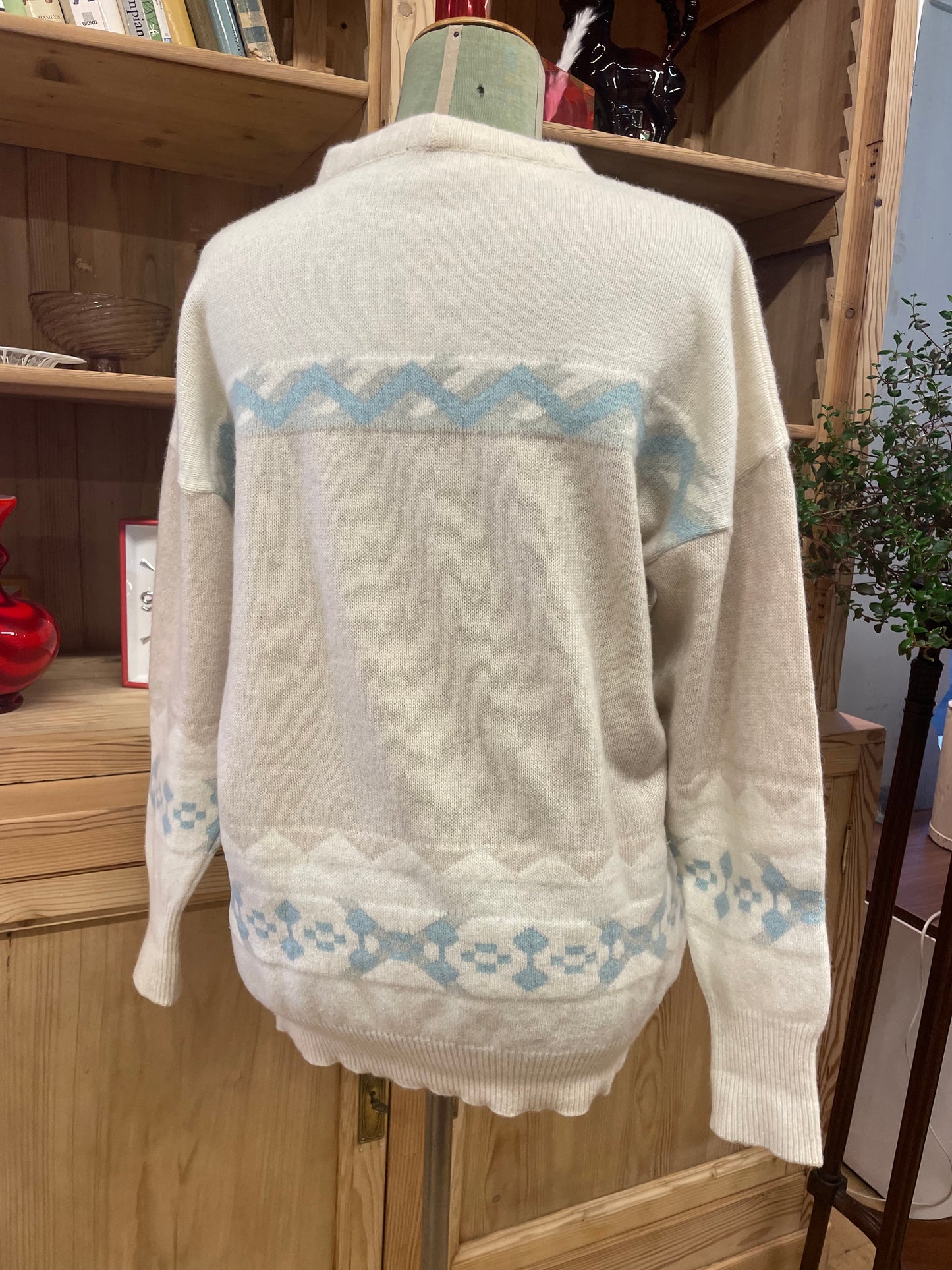 Maglione in lana anni 90 con ricamo "Antartic"
