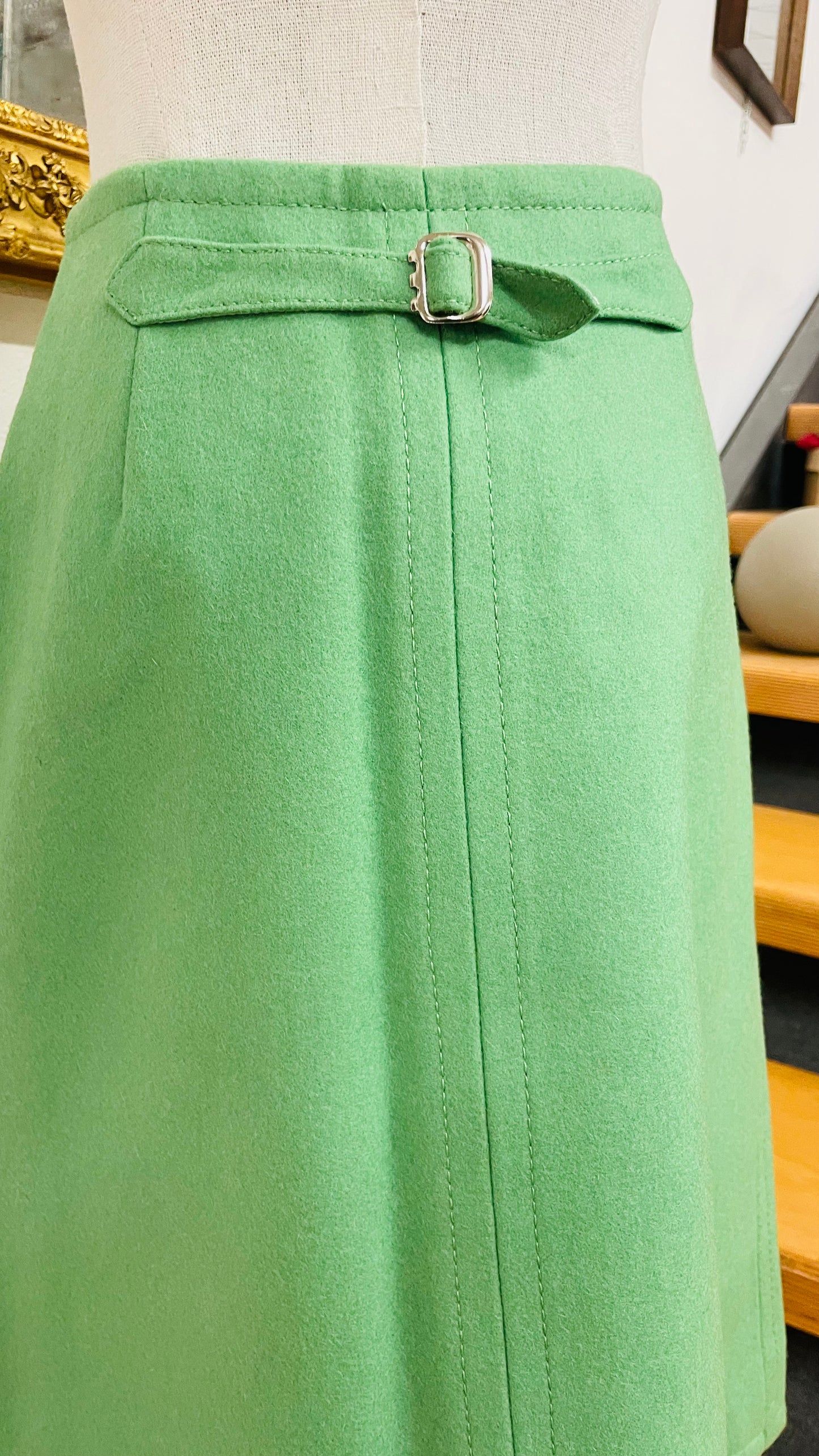 Gonna in panno verde tg.42/44 “Belfe”