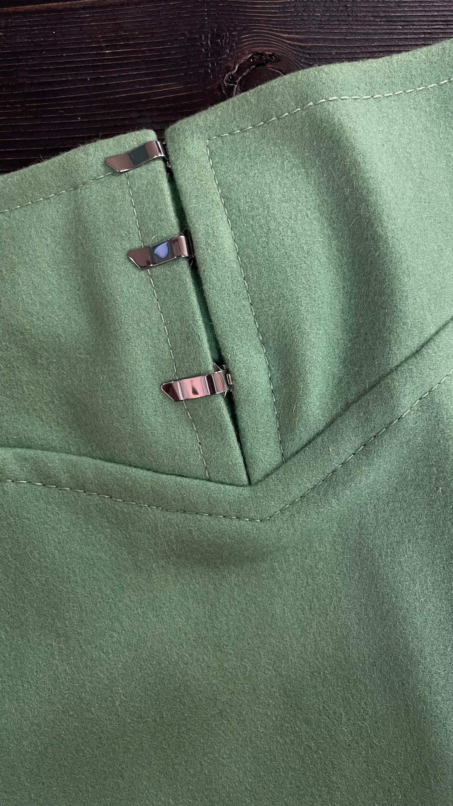 Gonna in panno verde tg.42/44 “Belfe”