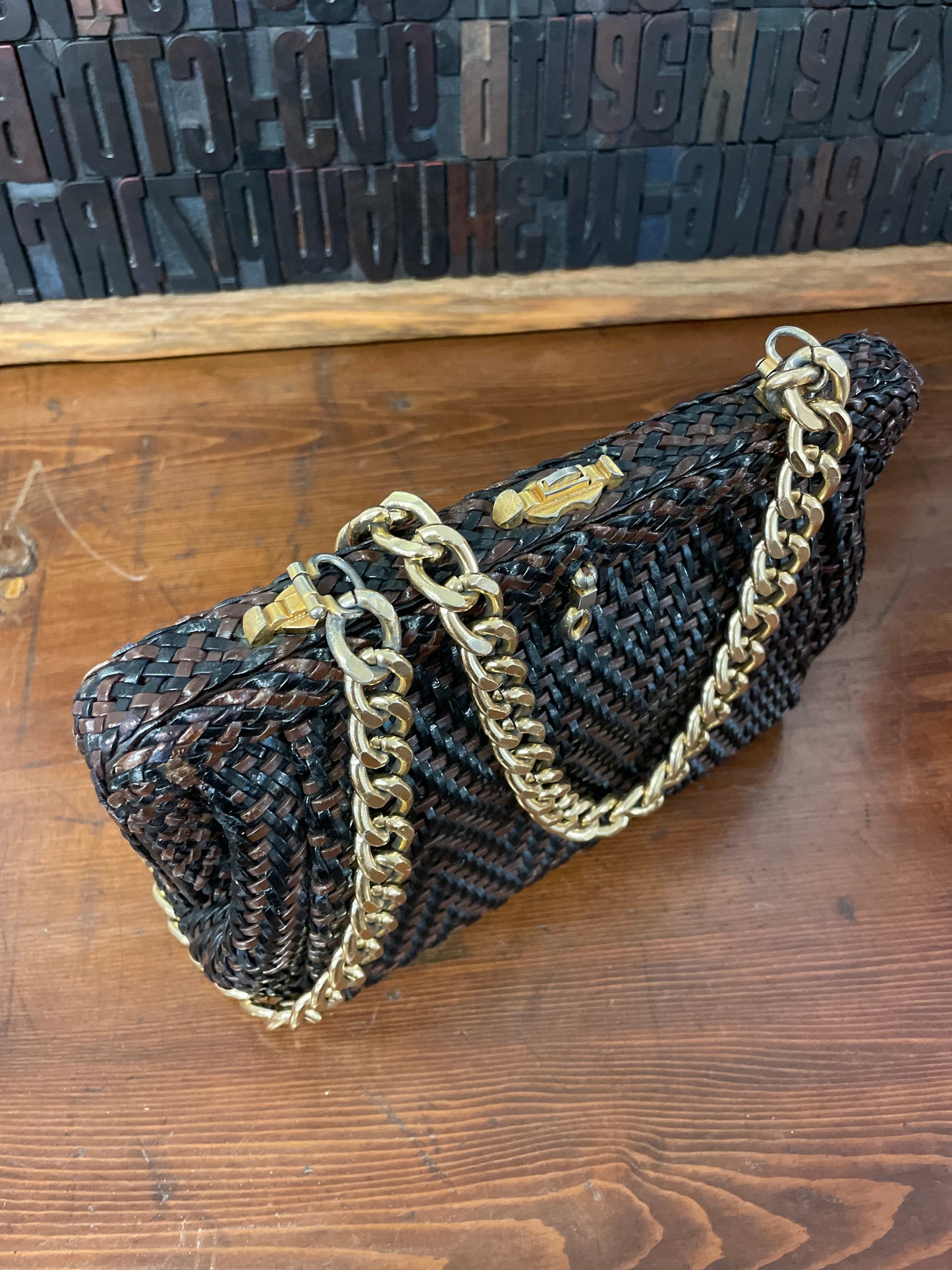 Borsetta elegante in pelle anni 60