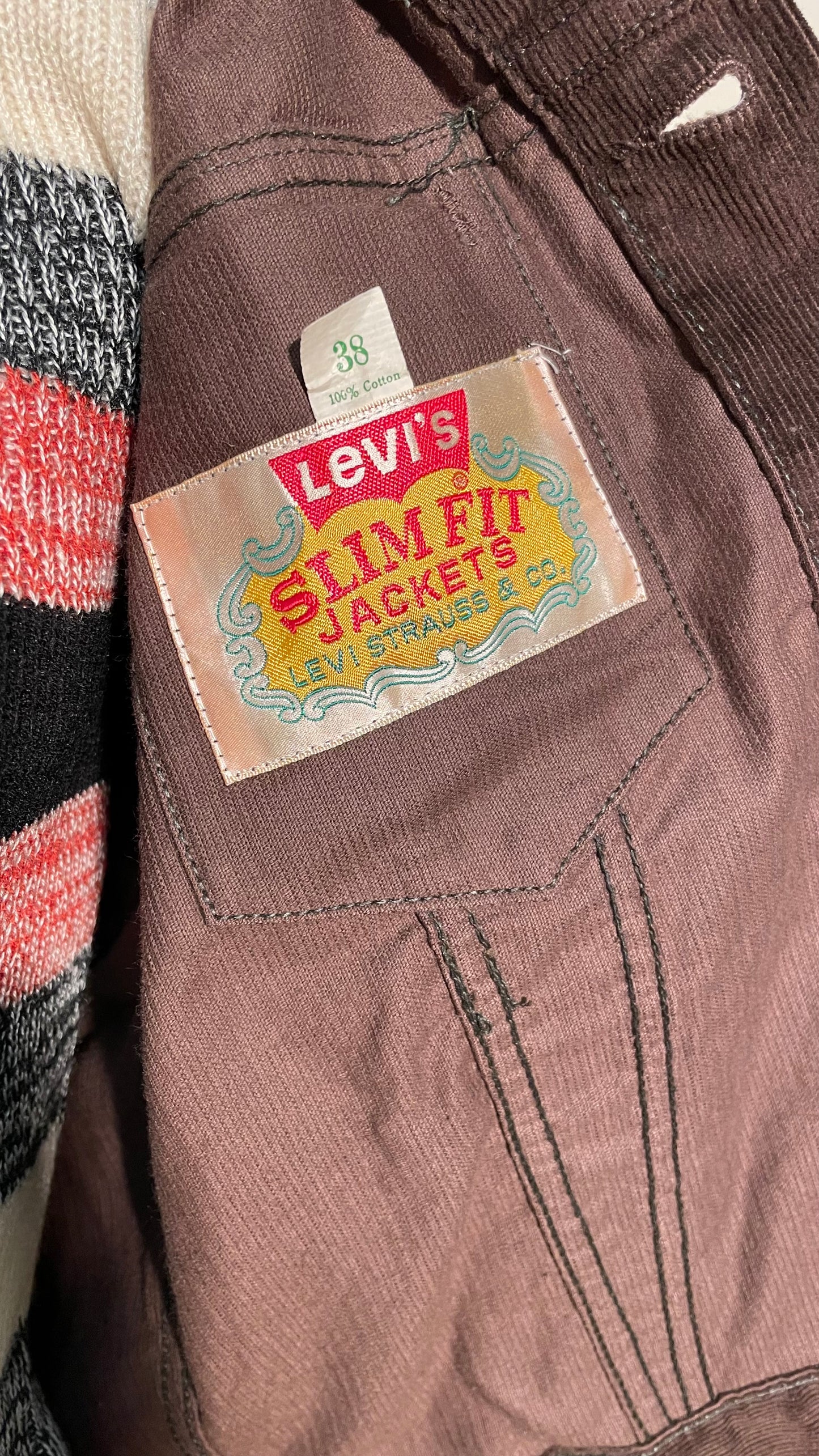 Giacchino cordury Levi’s deadstock anni 70