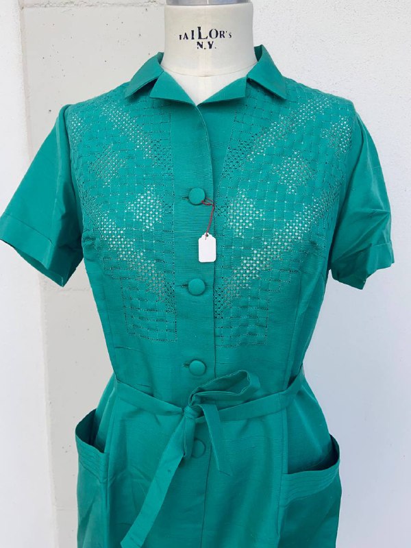 Scamiciato in shantug di seta tg.48 - deadstock 1960s