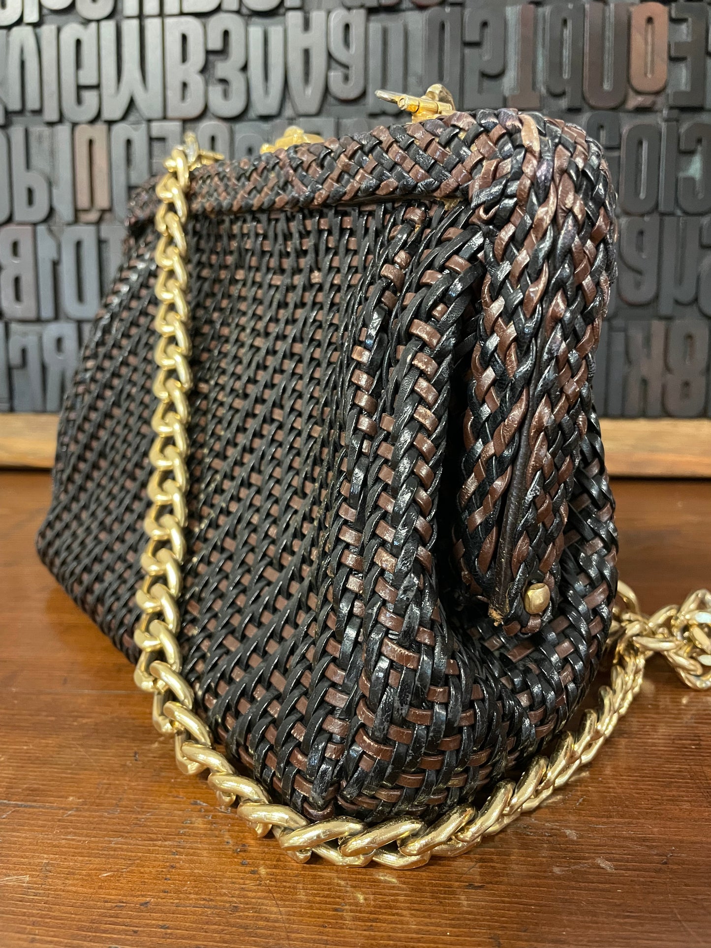 Borsetta elegante in pelle anni 60