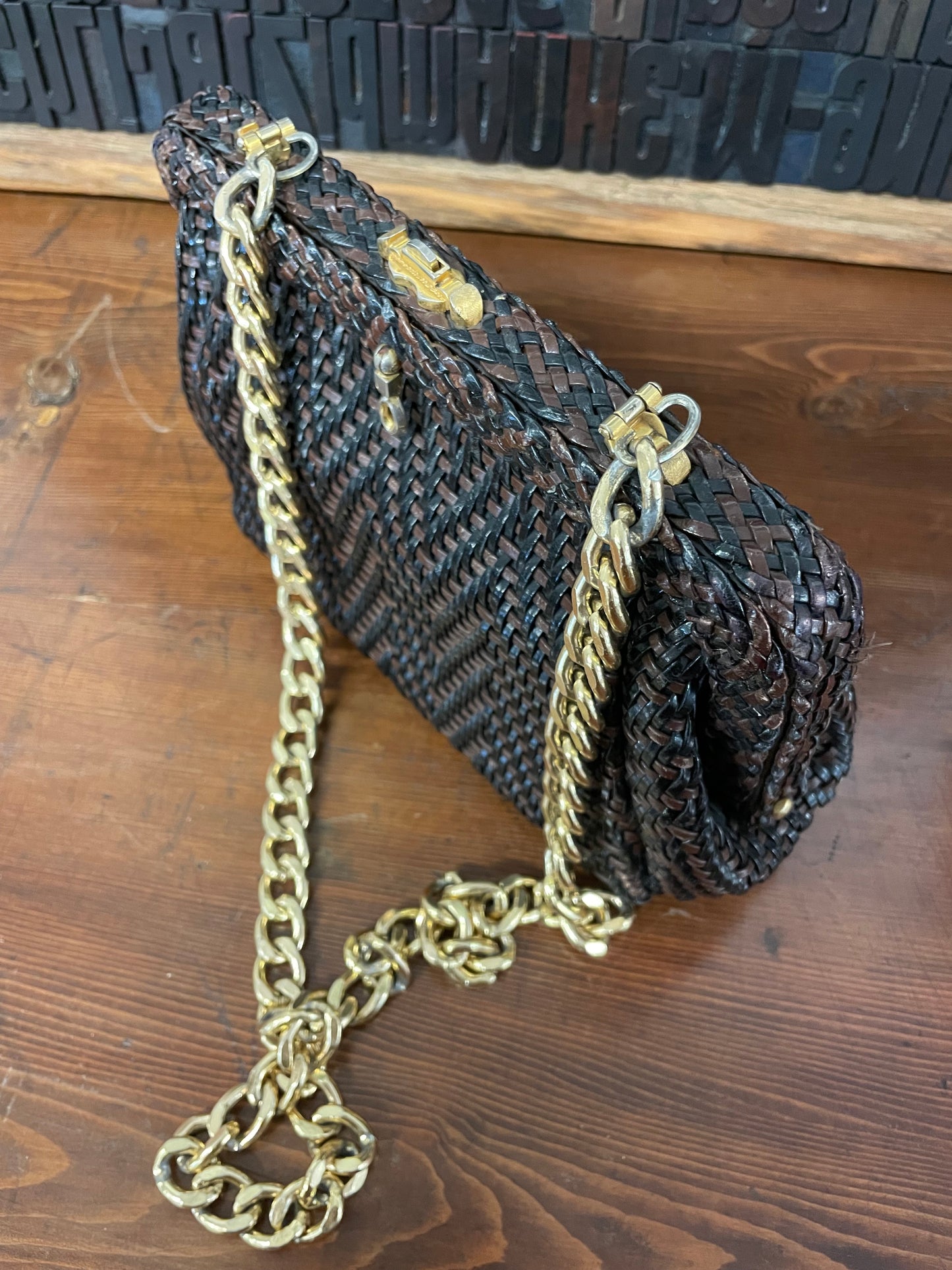 Borsetta elegante in pelle anni 60