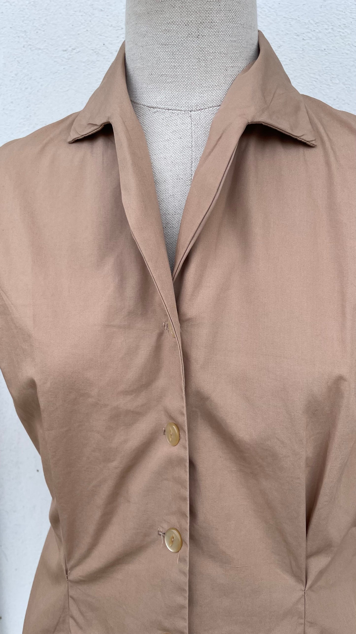 Camicetta fine anni 50/primi anni 60 color nocciola