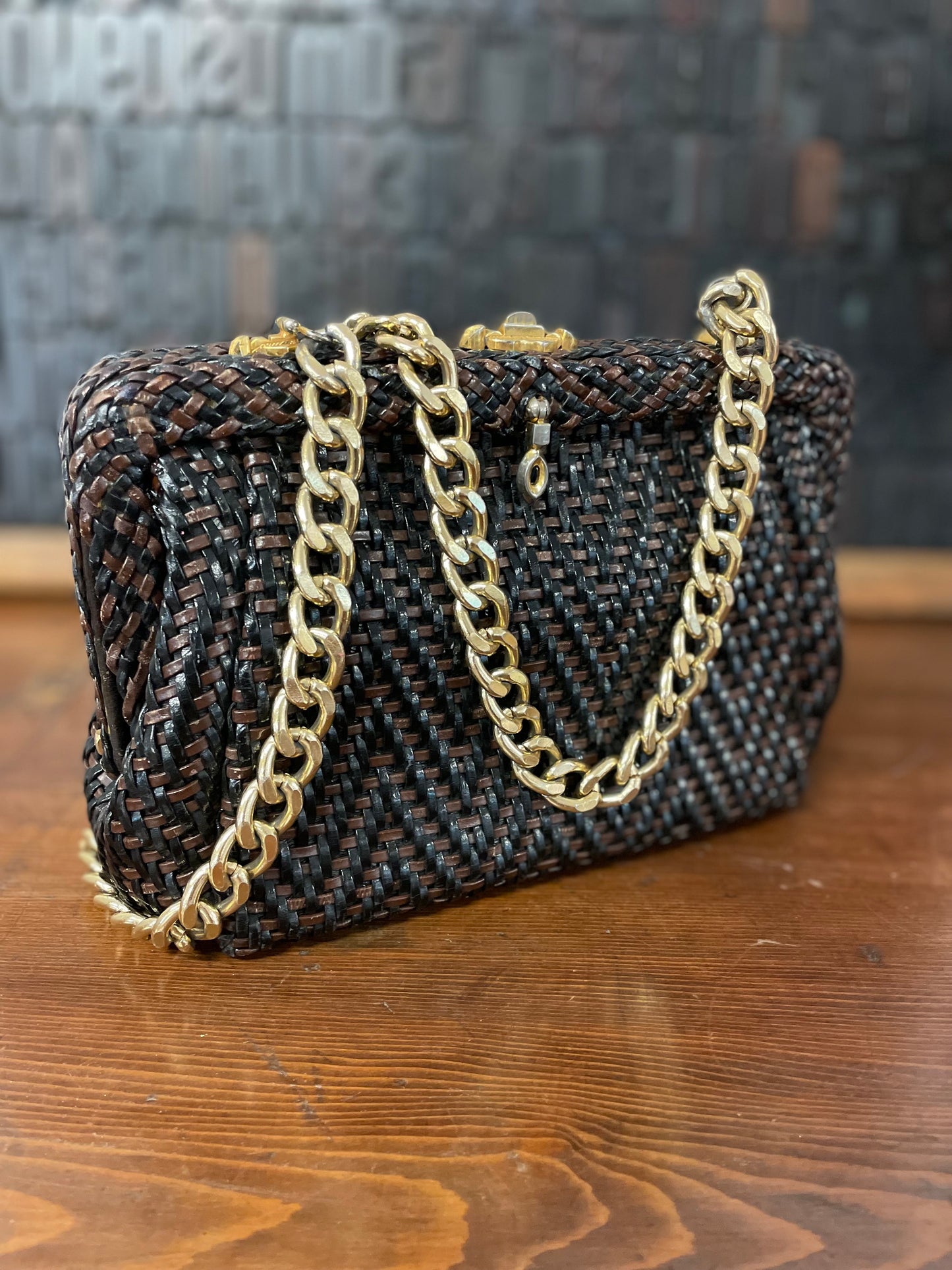 Borsetta elegante in pelle anni 60