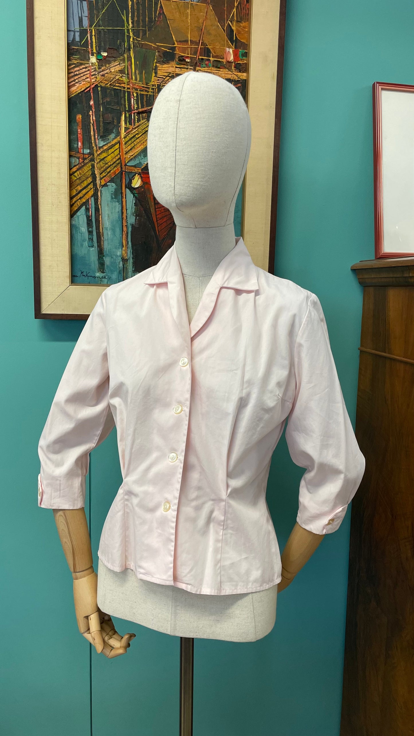 Camicetta fine anni 50/primi anni 60 rosa tenue