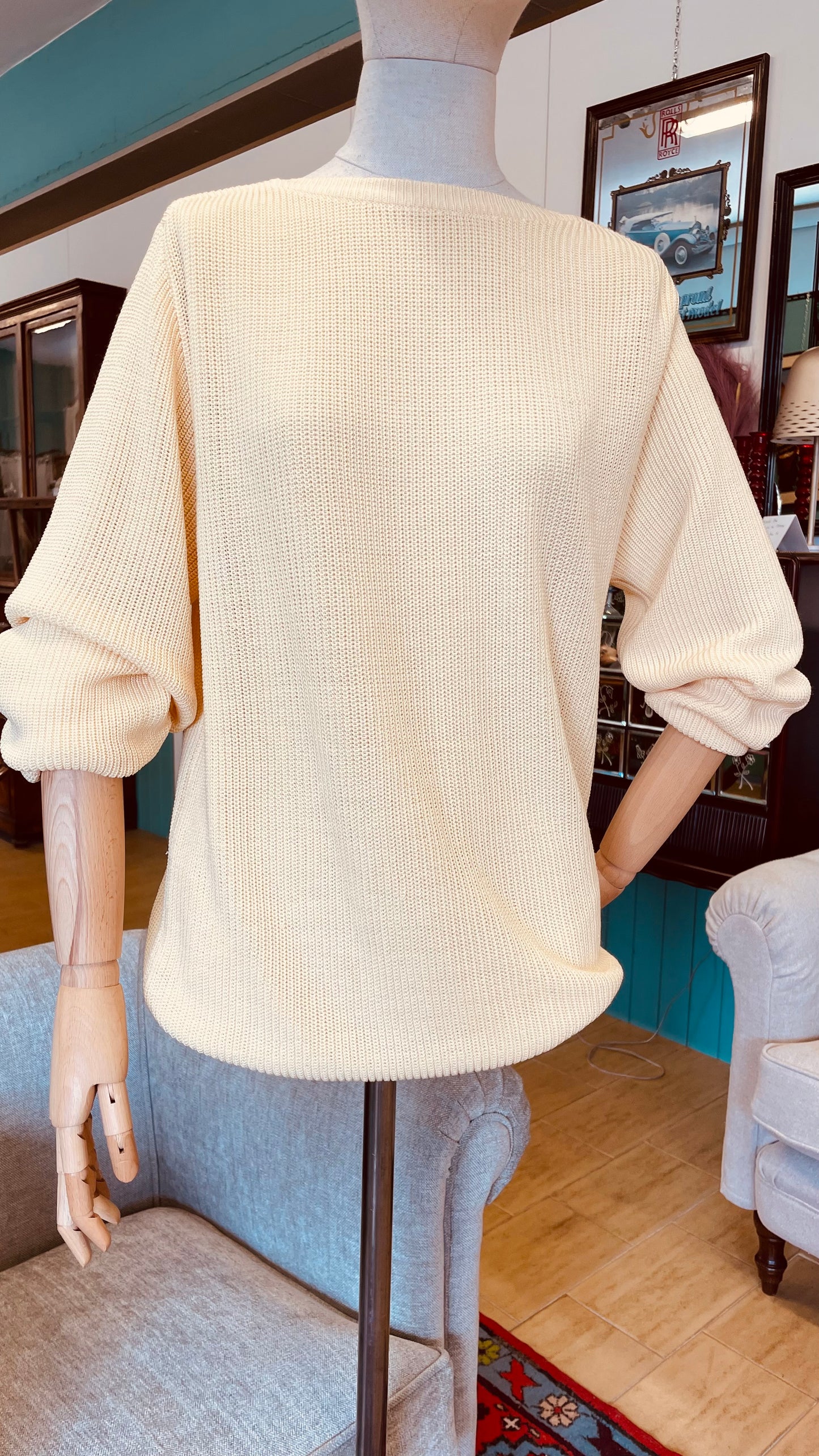 Maglioncino misto cotone giallo