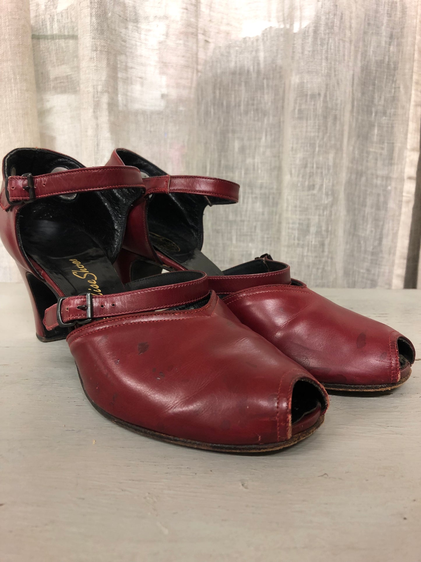 Scarpette Peep Toe americane marca "Paradise Shoes" 1940 nr. 37-38.