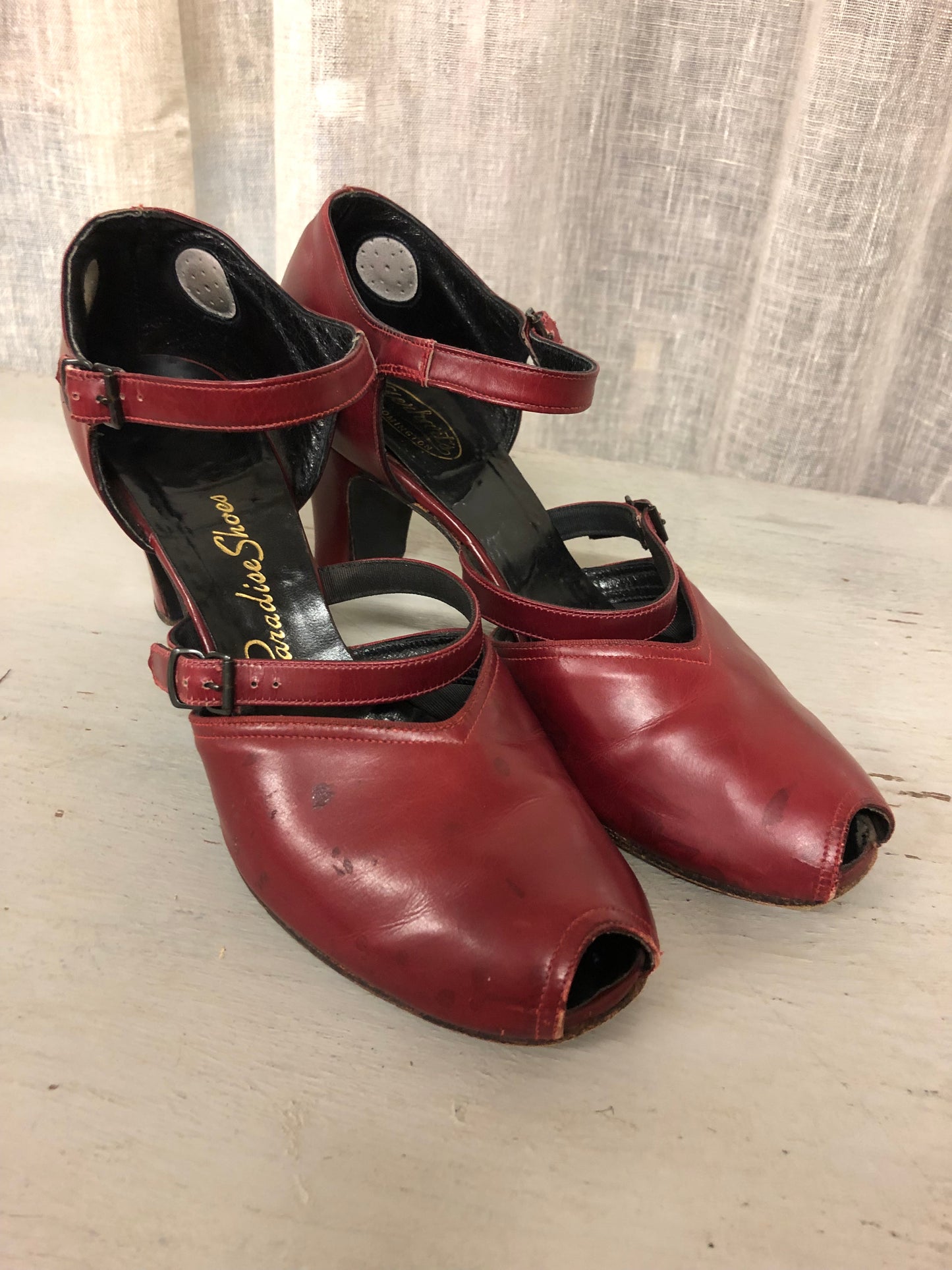 Scarpette Peep Toe americane marca "Paradise Shoes" 1940 nr. 37-38.