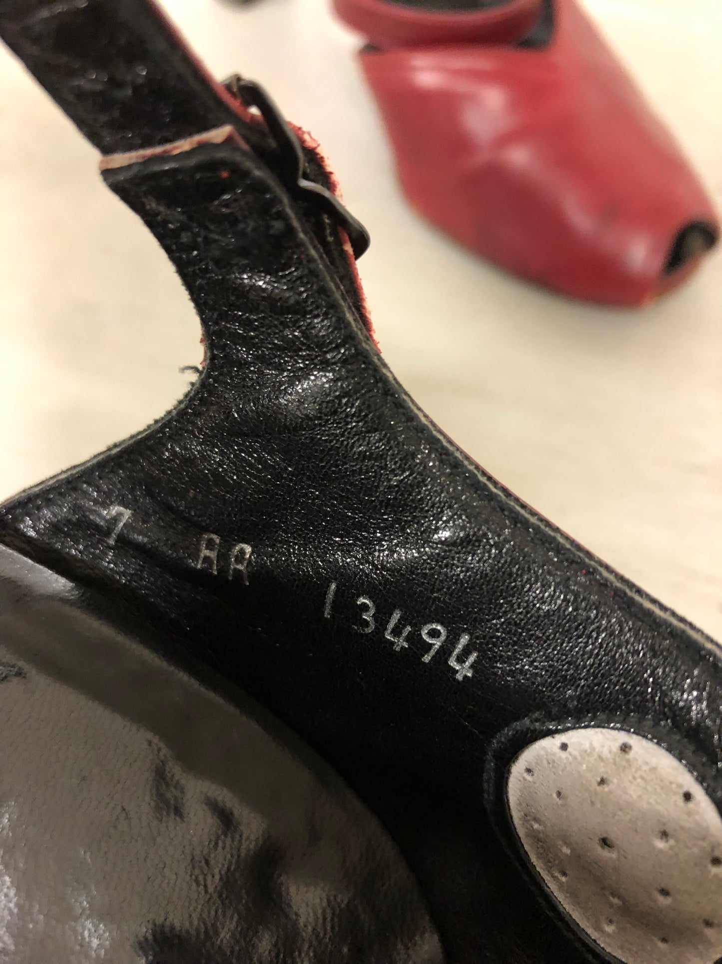 Scarpette Peep Toe americane marca "Paradise Shoes" 1940 nr. 37-38.