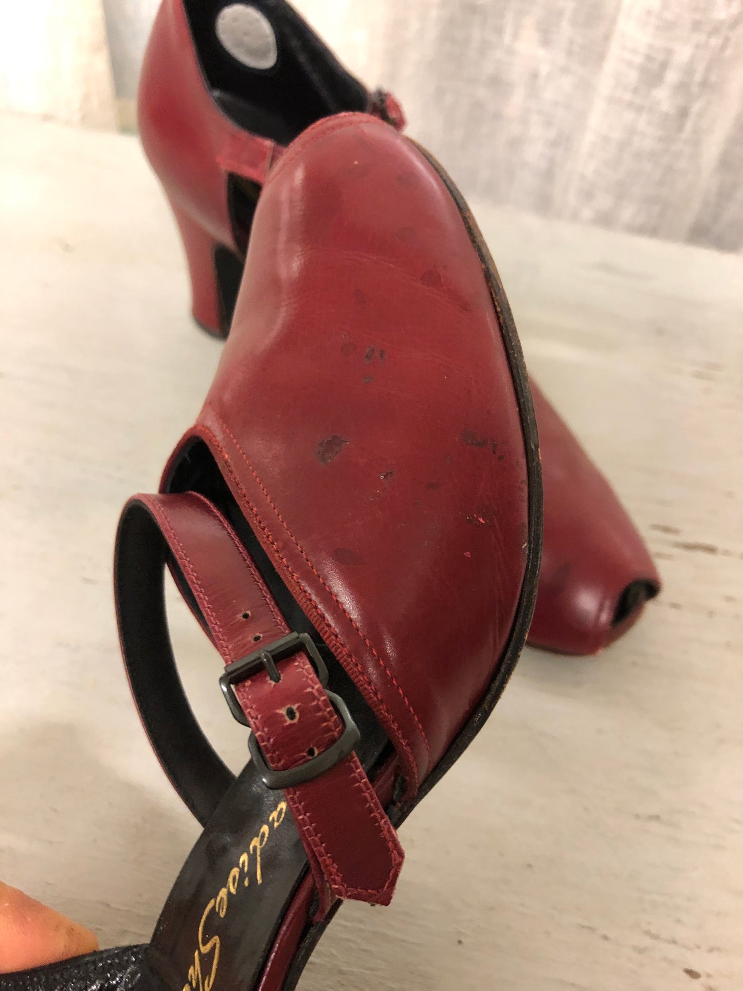 Scarpette Peep Toe americane marca "Paradise Shoes" 1940 nr. 37-38.
