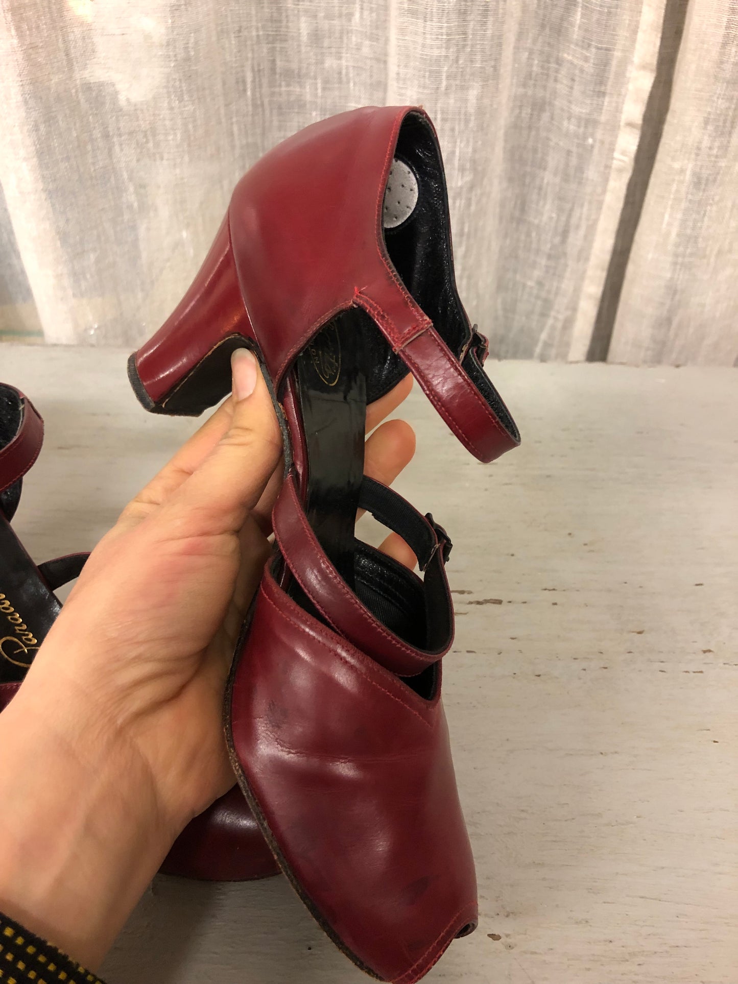 Scarpette Peep Toe americane marca "Paradise Shoes" 1940 nr. 37-38.