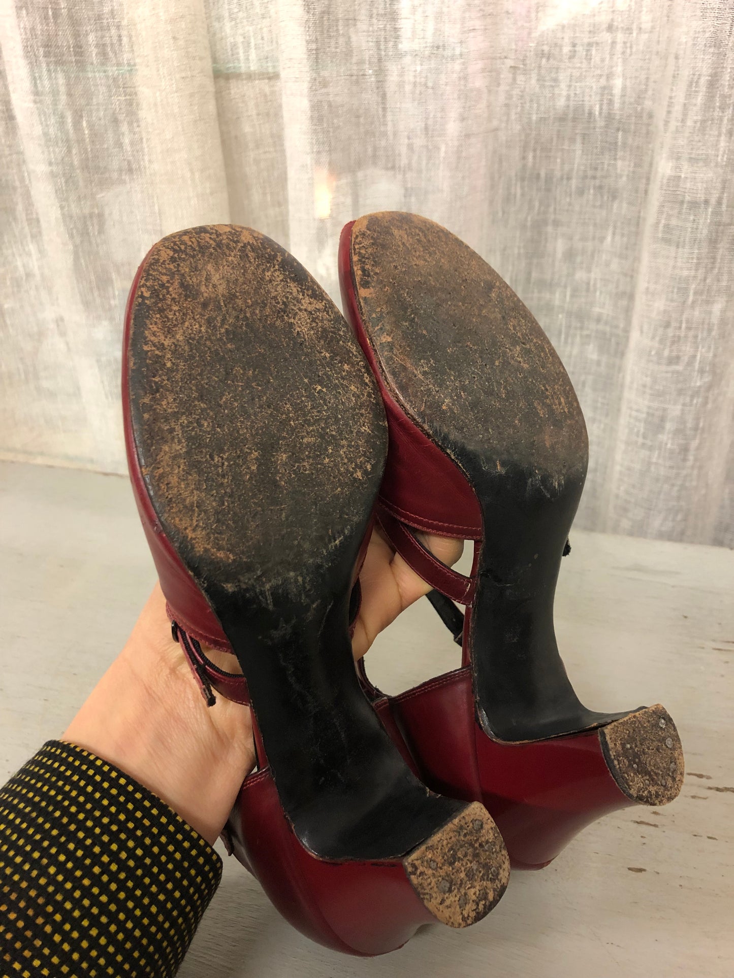 Scarpette Peep Toe americane marca "Paradise Shoes" 1940 nr. 37-38.