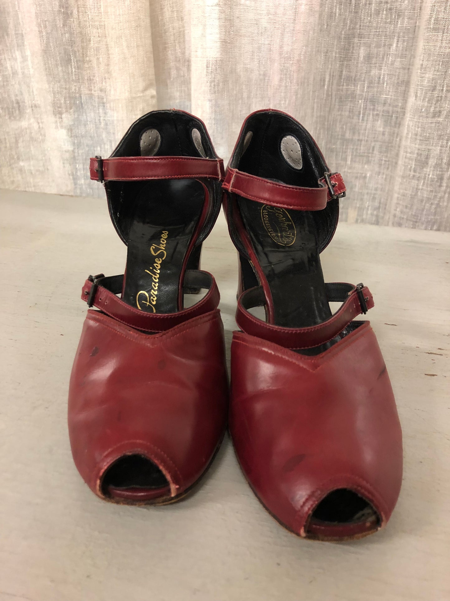 Scarpette Peep Toe americane marca "Paradise Shoes" 1940 nr. 37-38.