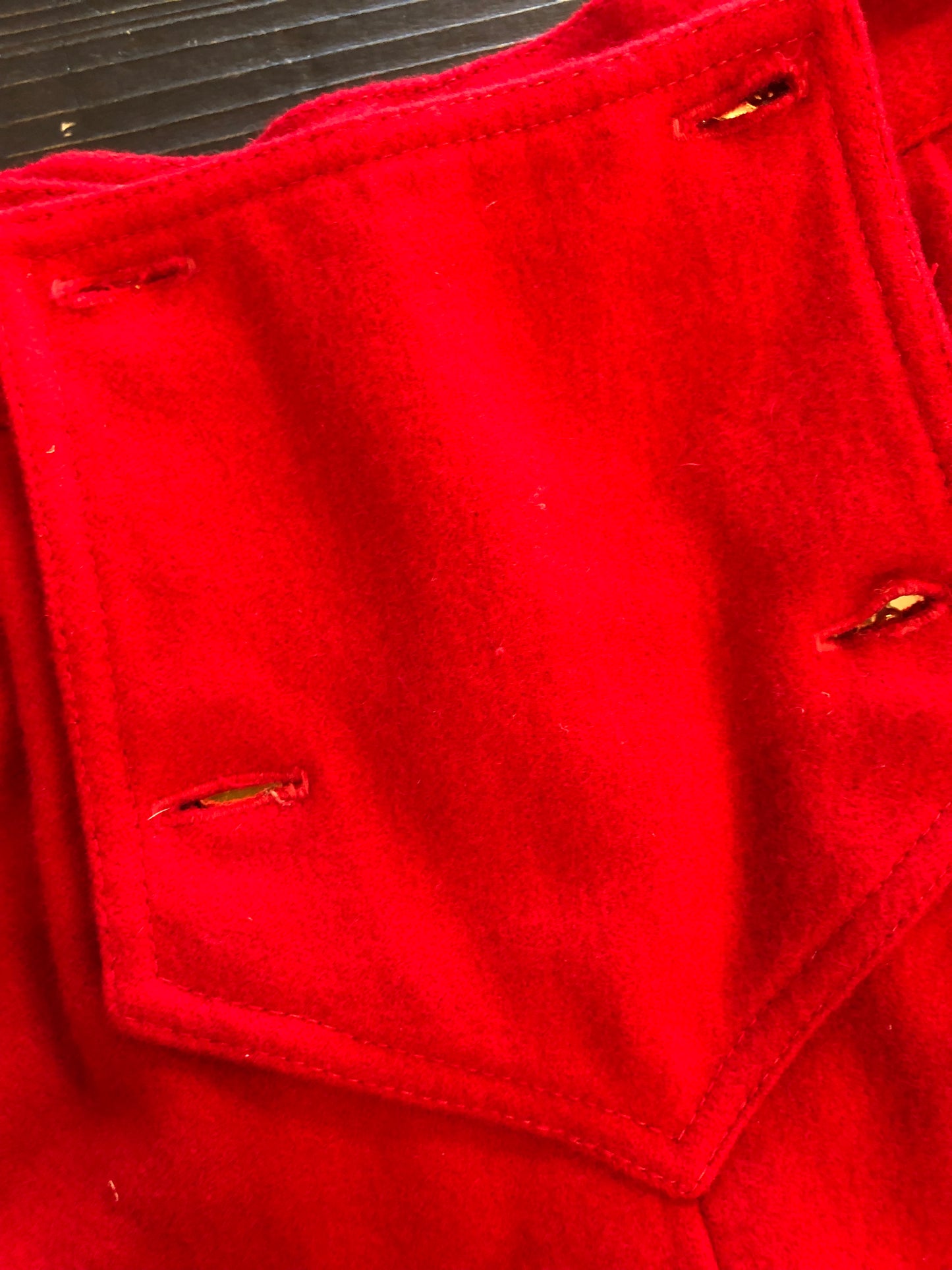 Pantaloni anni 80 in lana con chiusura alla marinara e bottoni con ancora