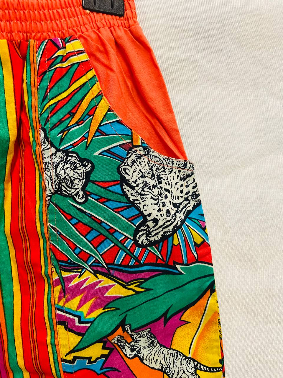 Pantalone 100% fCotone fantasia jungle - 80s