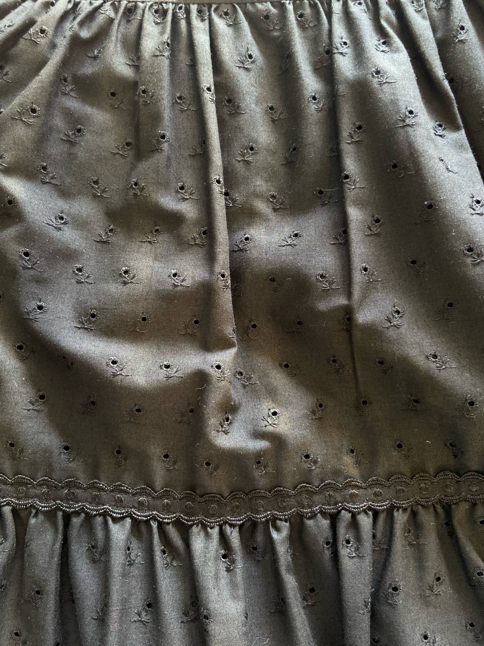 Gonna nera 100% cotone, tg 38 - 80s