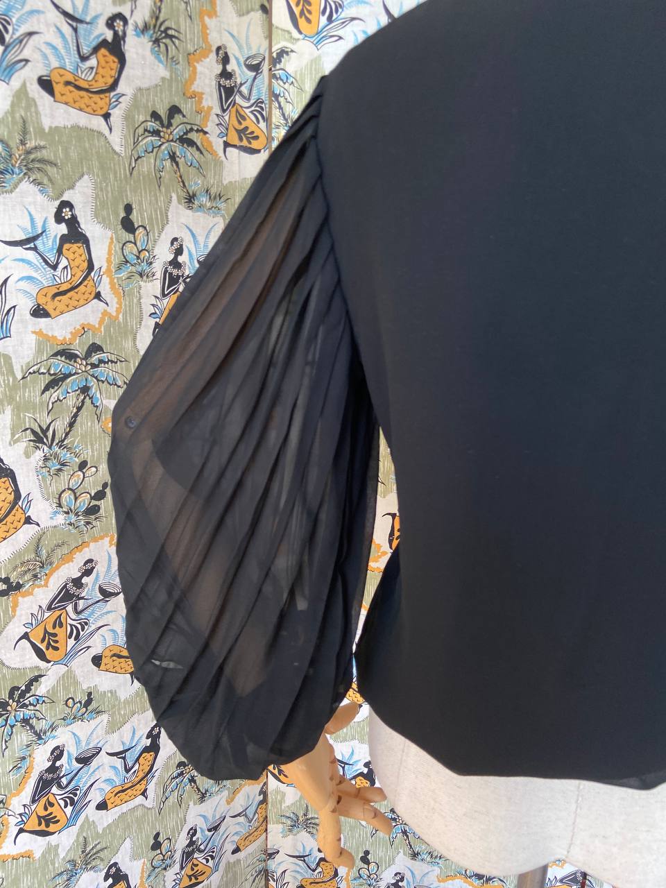 Blusa anni 60 con colletto BonTon - pura seta sartoriale