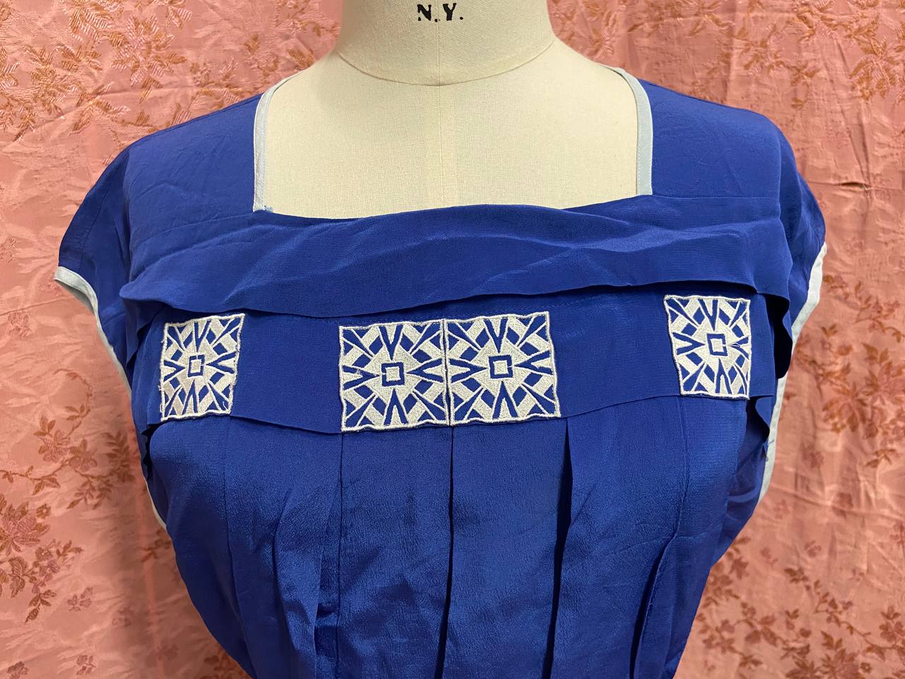 Abito 80s does 20s - seta blu tg.52