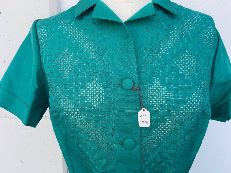 Scamiciato in shantug di seta tg.48 - deadstock 1960s