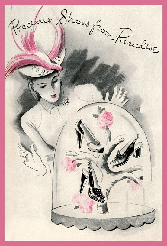 Scarpette Peep Toe americane marca "Paradise Shoes" 1940 nr. 37-38.
