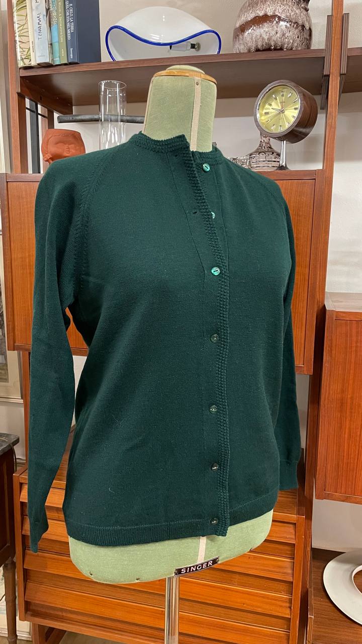 Twin Set anni 60 in lana verde scuro - tg.46