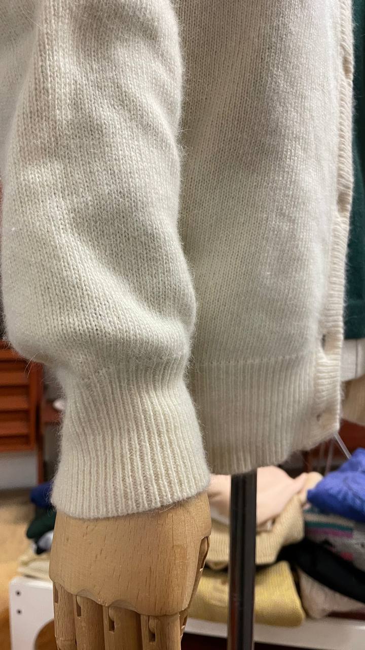 Cardigan vintage in lana e morbida angora - tg. 46/48