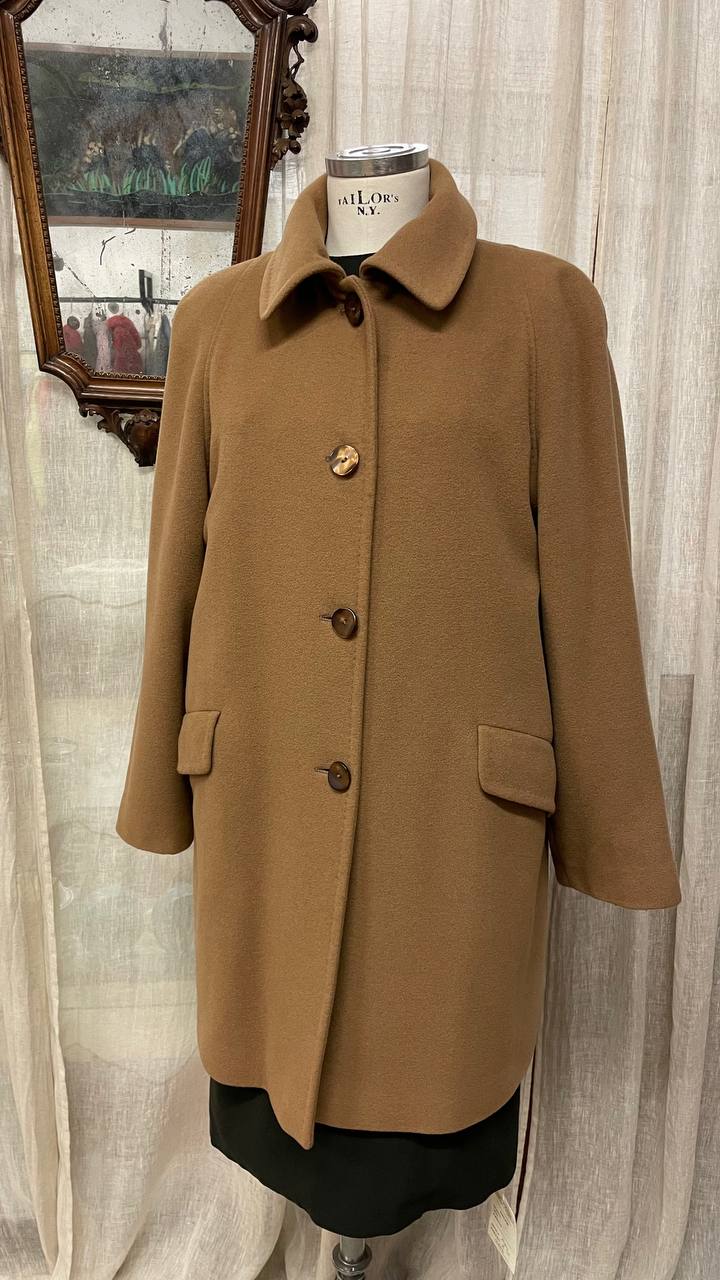 Cappottino anni 80 in lana col.cammello - tg.46