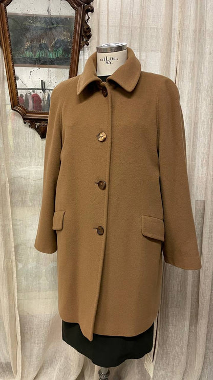 Cappottino anni 80 in lana col.cammello - tg.46