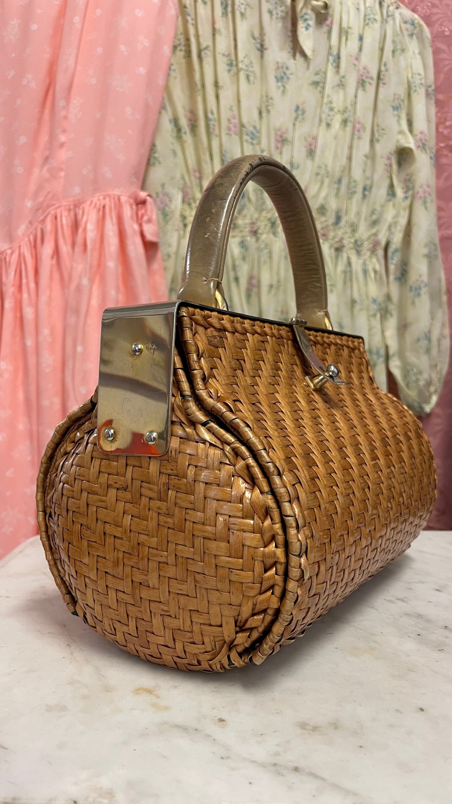 Borsa in midollino anni 50/60