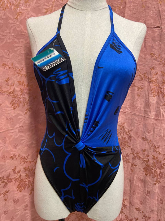 Costume intero Tamigi nero e blu, tg.42, deadstock