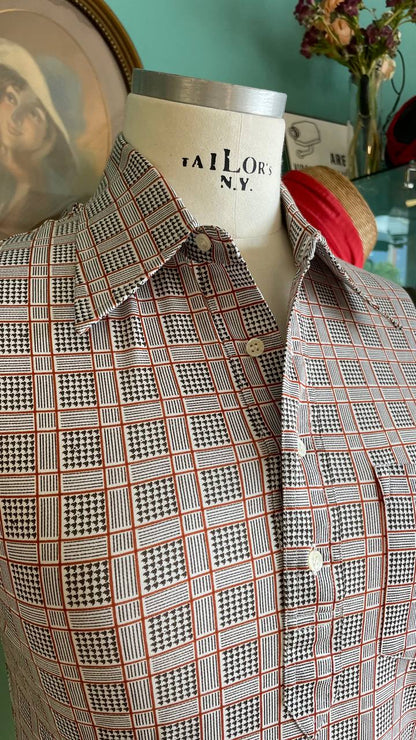Polo vintage shirt deadstock anni '70 unisex tinta fantasia
