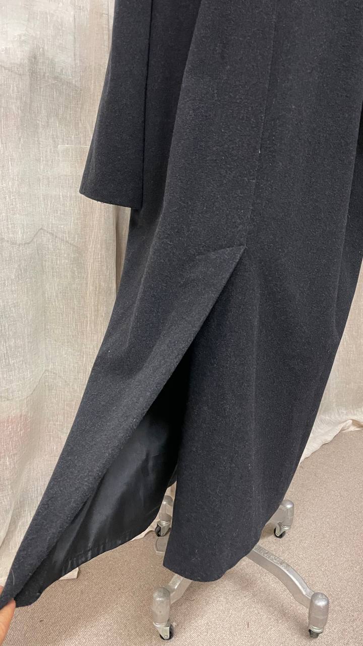 Cappotto lungo anni 80 in misto lana col.antracite - over