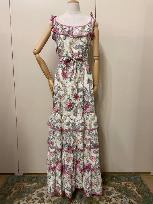 Abito floreale Lucie Linden - anni '70 originale - tg.40