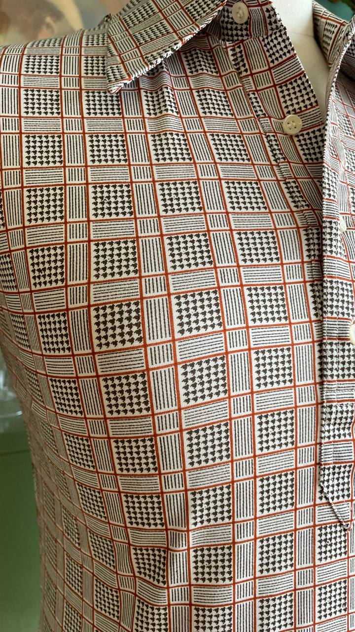 Polo vintage shirt deadstock anni '70 unisex tinta fantasia