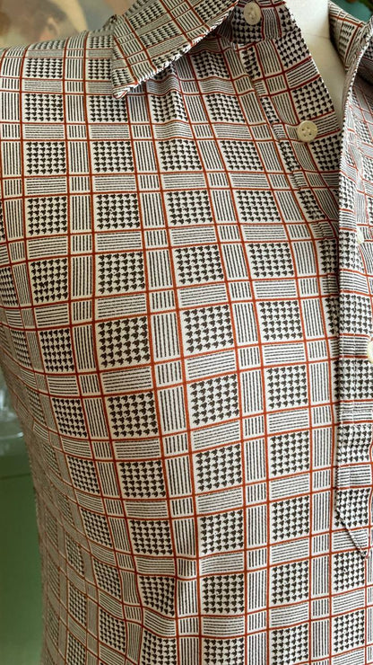 Polo vintage shirt deadstock anni '70 unisex tinta fantasia
