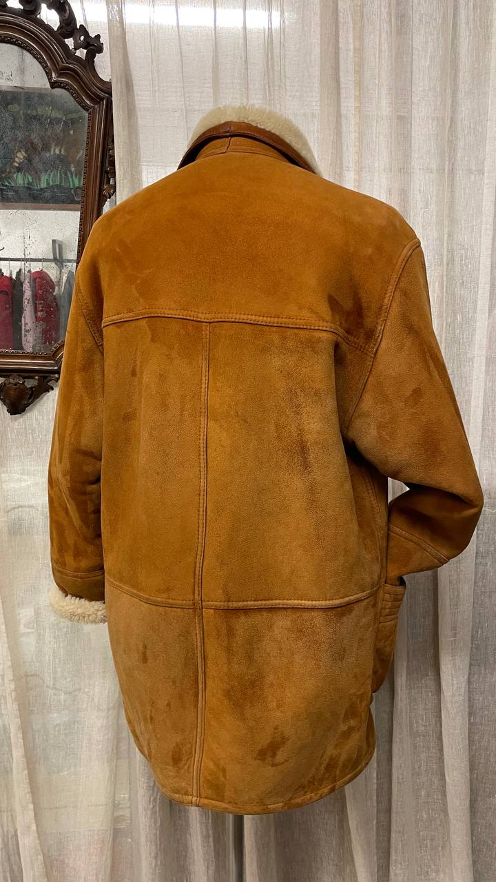 Montone primi 90s shearling - scamosciato  tg.48/50