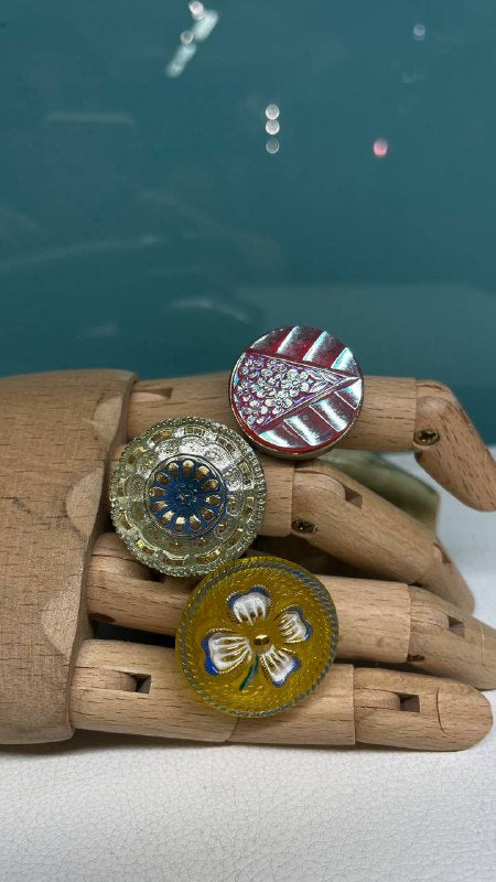 Anello con bottone anni 20/30 cecoslovacco - nr.12