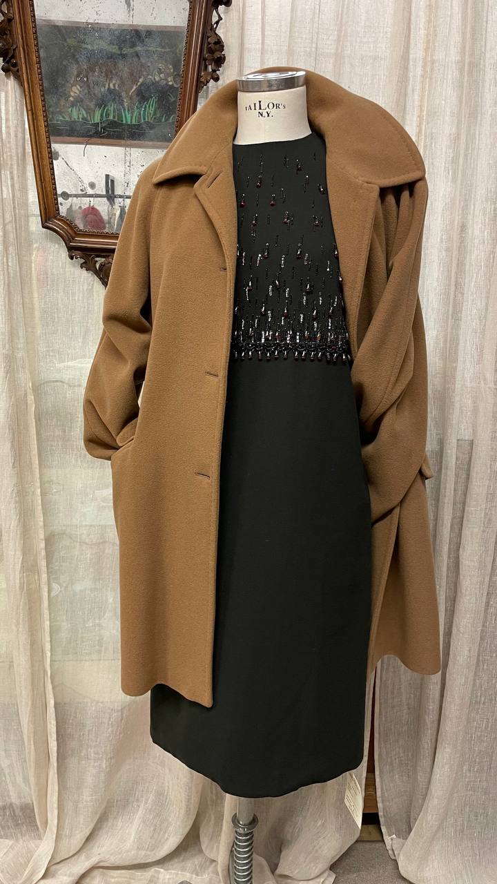 Cappottino anni 80 in lana col.cammello - tg.46